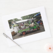 トゥクトゥクバンコクタイランドブリムにフル 長方形シール (封筒)