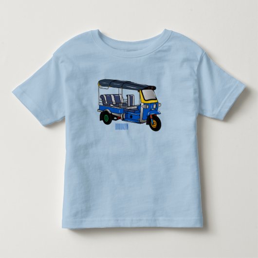 トゥクトゥク漫画イラストレーション トドラーTシャツ (正面)