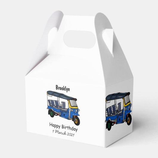 トゥクトゥク漫画イラストレーション フェイバーボックス (正面サイド)