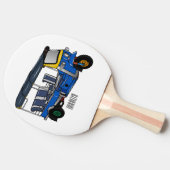 トゥクトゥク漫画イラストレーション 卓球ラケット (横)