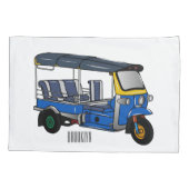 トゥクトゥク漫画イラストレーション 枕カバー (裏面)