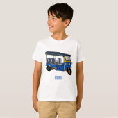 トゥクトゥク漫画イラストレーション Tシャツ (正面フル)