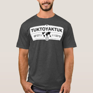 トゥクトヤクトゥク北西部テリトリー座標GPS Tシャツ