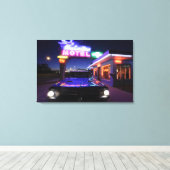 トゥクンカリ、ニューメキシコ、統一された州。ルート66 キャンバスプリント (インサイチュ (ウッドフロア))