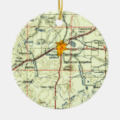 トゥクンカリNMトッポの地図 セラミックオーナメント (正面)