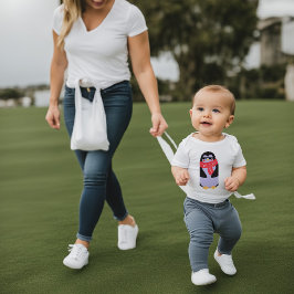 トゥグライフおもしろいペンギンベビー素晴らしジャージーTシャツ ベビーTシャツ