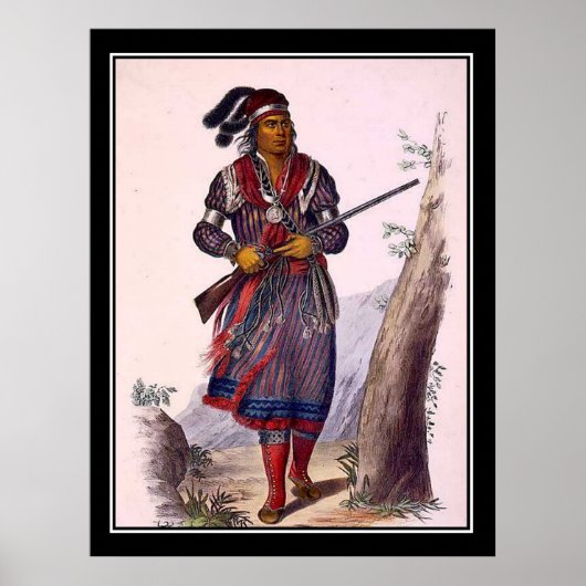 トゥコゼー・マトラ・セミノールのチーフヴィンテージポスター ポスター (正面)