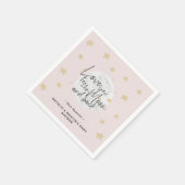 トゥザムーン&バックガールベビーシャワー紙 スタンダードカクテルナプキン (角)