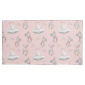 トゥスとティアラスキングピンク 枕カバー (正面)