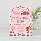 トゥスと消防車の兄弟姉妹誕生日招待状。 招待状 (スタンド正面)