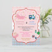 トゥスと電車の兄弟姉妹誕生日の招待。 招待状 (スタンド正面)