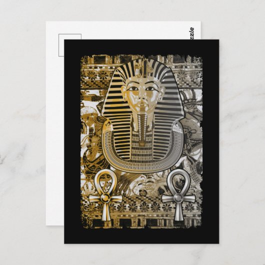 トゥタンカムン古代エジプトファローキングトゥットアンク ポストカード (正面/裏面)