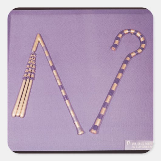 トゥタンカームンの墓からクロックとフレア スクエアシール (正面)