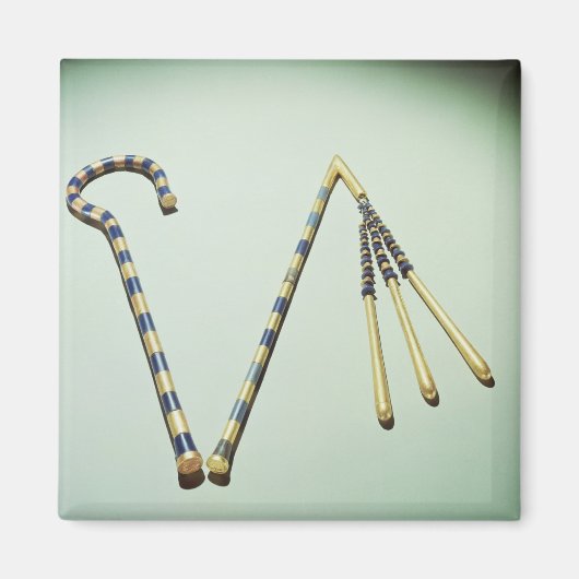 トゥタンカームンの墓からクロックとフレア マグネット (正面)