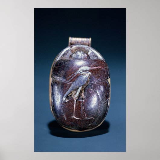 トゥタンカームンの墓からヘロンとスカラブ ポスター (正面)