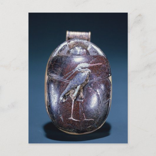 トゥタンカームンの墓からヘロンとスカラブ ポストカード (正面)
