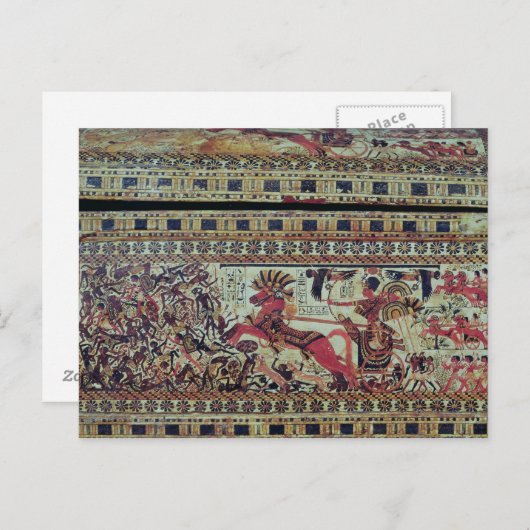 トゥタンカームンはアフリカ人を攻撃する戦車に乗った ポストカード (正面/裏面)