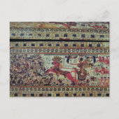 トゥタンカームンはアフリカ人を攻撃する戦車に乗った ポストカード (正面)