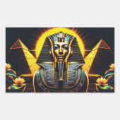 トゥタンカームン&ピラミッド | 古代エジプトユニーク人 長方形シール (正面)