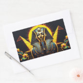 トゥタンカームン&ピラミッド | 古代エジプトユニーク人 長方形シール (封筒)