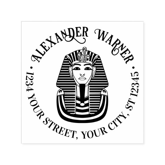 トゥタンカーメンフネラーリーマスクネーム差出人住所 セルフインキングスタンプ (デザイン)