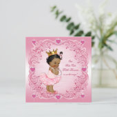 トゥチュカワイエスニックプリンセスラブハートベビーシャワー 招待状 (スタンド正面)