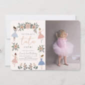 トゥチュカワイバレリーナフローラガール写真2nd誕生日 招待状 (正面)