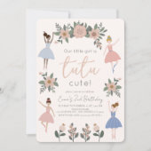 トゥチュカワイバレリーナフローラガール2nd誕生日 招待状 (正面)