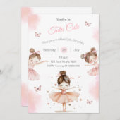 トゥチュカワイバレリーナ2回目の誕生日の招待 招待状 (正面/裏面)