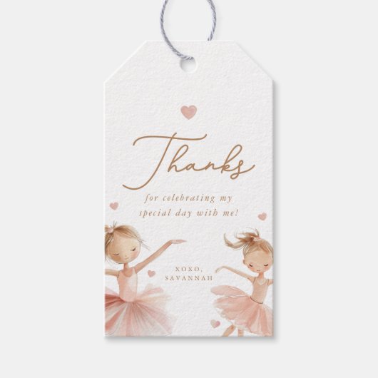 トゥチュキュートガールズセカンドバレリーナ誕生日 ギフトタグ (正面)