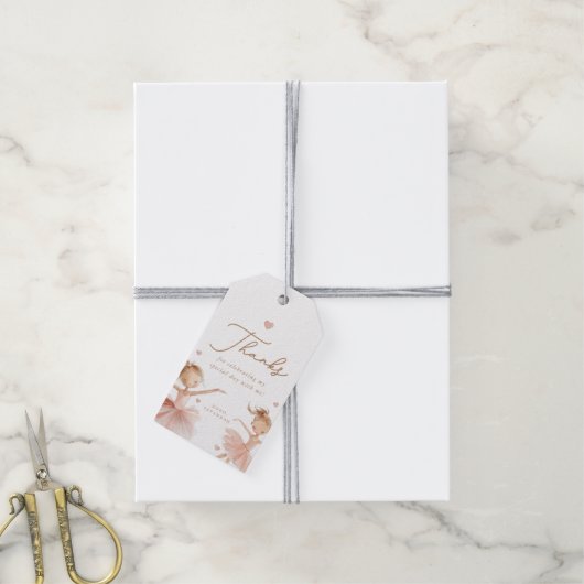 トゥチュキュートガールズセカンドバレリーナ誕生日 ギフトタグ (より糸付き)