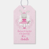 トゥチュキュートバニーありがとうパーティー好意ラベル ギフトタグ (正面)