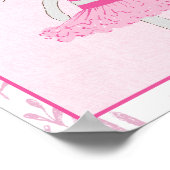 トゥチュキュートバニーハッピーセカンドバースデーパーソナライズされた ポスター (角)