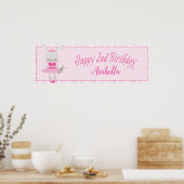 トゥチュキュートバニーハッピーセカンドバースデーパーソナライズされた ポスター (キッチン)