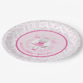 トゥチュキュートバニーパーソナライズされた誕生日 ペーパープレート (アングル)