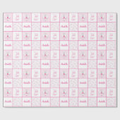 トゥチュキュートバニーパーソナライズされた ラッピングペーパー (フラット)