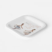 トゥチュキュートバレリエレガントナウォーターカラー誕生日 ペーパープレート (傾斜あり)