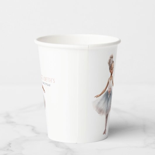 トゥチュキュートバレリエレガントナウォーターカラー誕生日 紙コップ (右)