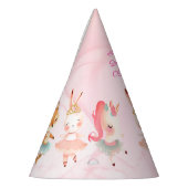 トゥチュキュートバレリーナバレエ動物誕生日パーティー パーティーハット (左)