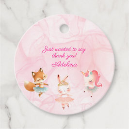 トゥチュキュートバレリーナバレエ動物誕生日パーティー フェイバータグ