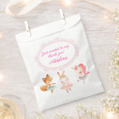 トゥチュキュートバレリーナバレエ動物誕生日パーティー フェイバーバッグ (クリップ留めされた状態)