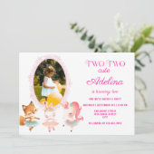 トゥチュキュートバレリーナバレエ動物誕生日パーティー 招待状 (スタンド正面)