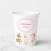 トゥチュキュートバレリーナバレエ動物誕生日パーティー 紙コップ (裏面)