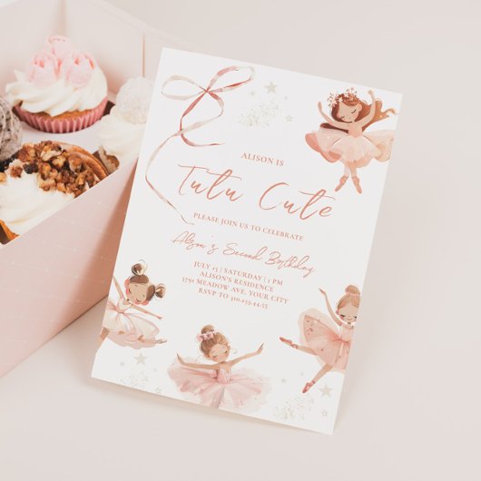トゥチュキュートバレリーナ誕生日招待状 招待状