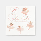 トゥチュキュートバレリーナ誕生日 スタンダードカクテルナプキン (正面)