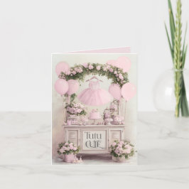 トゥチュキュートバレーピンクバレリーナテーマfor Girls 招待状