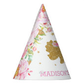 トゥチュトリセラトプデュオラピンクフローラ金ゴールド誕生日 パーティーハット (左)