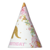 トゥチュトリセラトプデュオラピンクフローラ金ゴールド誕生日 パーティーハット (右)
