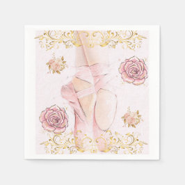 トゥチュバレリーナをテーマにした スタンダードカクテルナプキン