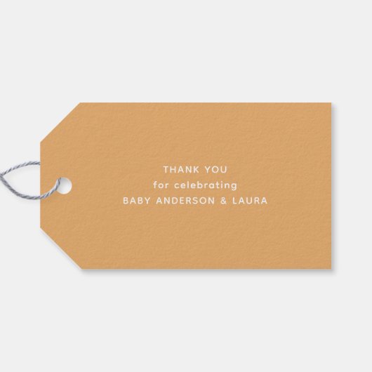 トゥチュバレリーナラビットバニーベビーシャワーありがとう ギフトタグ (裏面横)